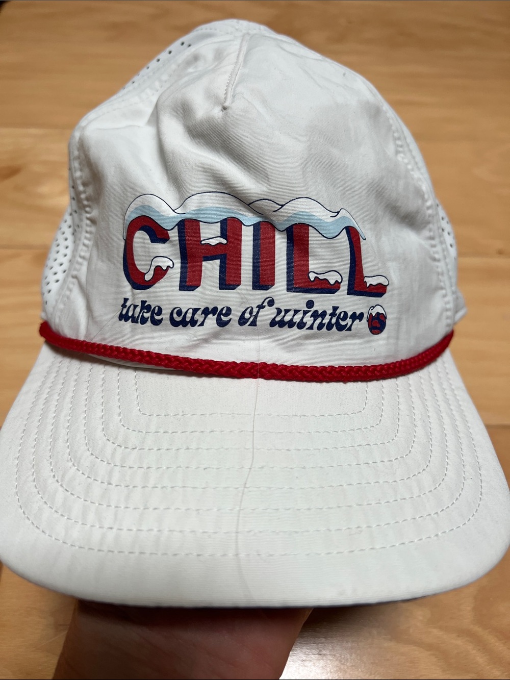 Patagonia CHILL White Rope-Trim Baseball Cap